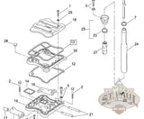 Buell 1995-2002 Tuber Upper Rocker Box Gasket (L6D) installation diagram