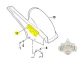47930 96Y Genuine Buell Rear Fender Wear Guard 95 96 S2 S2T U10D Suspension