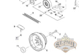 7804 Genuine Buell Primary Adjuster Screw Self Sealing Nut 1995 2010 All Models Except 1125 L6A