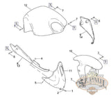 Ba0509 6 Genuine Buell White Nylon Washer 2003 2010 Xb Models B3M Body