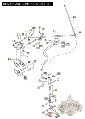 N0599.02A8A Genuine Buell Shifter/brake Pedal Sleeve All Xb Models Shifters