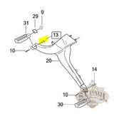 C0234 Ta Genuine Buell Passenger Footpeg Clevis Pin Blast P3 L18B