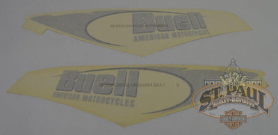 M0761 02A1 M0760 Genuine Buell X1 Fuel Tank Cover Decal Set U8C Emblem