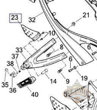 L0078 02A8Zt Genuine Buell Left Passenger Heel Guard 2009 2010 Lightning Firebolt Models L19A