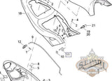 M0068 02A8 Genuine Buell Seat Lock Cable Plate L18C