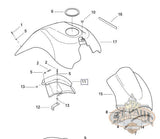 M0694 T Genuine Buell Left Side Fuel Cell Facia U9C Body
