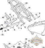 N0055 2Adycp Genuine Buell Passenger Right Footpeg Support In Graphite Bronze U10C Body