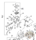 N0210 R Brake Or Clutch Master Cylinder Cover With Gasket Screws 2000 2010 All Models L19A Brakes