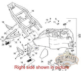 N0402 02A8Ycx Genuine Buell Left Side Riders Footpeg Support In Phantom Black L18C Chassis