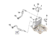 Q0030A 1Am Genuine Buell Oil Cooler Supply Line 2008 2010 1125 Models L18D Engine