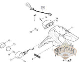 Yh350 Ta Genuine Buell Tail Section Wire Harness 2000 2010 Blast P3 L18C Electrical