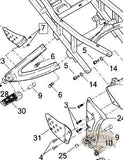 An1004 21Frzb Genuine Buell Footrest Heel Guard Mounting Bolt B1M Footpeg