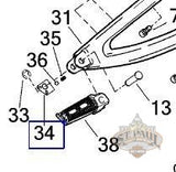 N0427 02A8A Genuine Buell Passenger Footpeg Detent Plate B3Q
