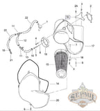P0817 T Genuine Buell Left Airbox Bracket Blast P3 L18B Fuel Delivery