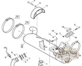 S1123 02A8 Genuine Buell Rear Muffler Strap B4P Exhaust